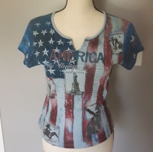 Patriotic Shirt w/Gems
